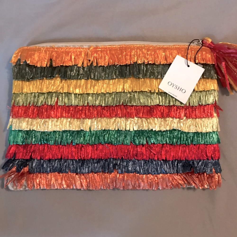 Oysho Fringe Clutch